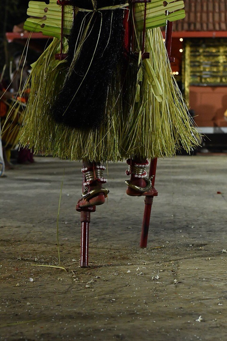 Gulikan Theyyam during a ritual in North Malabar, Kerala