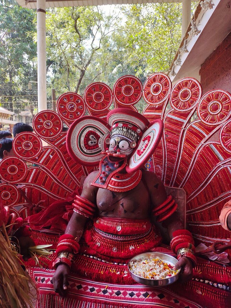 Kuttichathan Theyyam in ritual attire