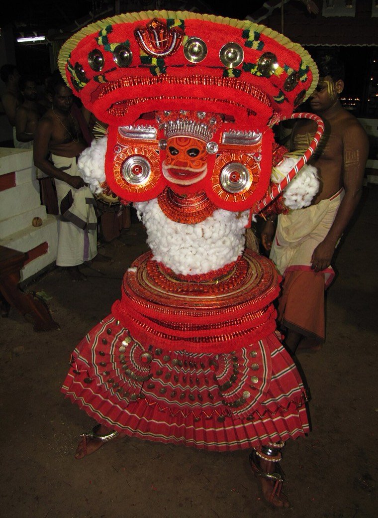 Pulikandan Theyyam in ritual attire