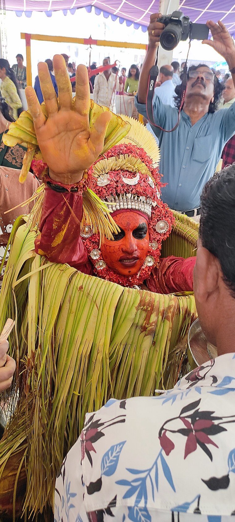 Theechamundi Theyyam in ritual attire